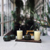 Simply Soson Set of 3 Ivory Rustic Textured Pillar Candles 3x4-inch - Unscented Dripless Large Bulk Candles - Home Wedding Rustic Décor