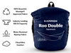 KAMMOK: Roo Double Hammock | Made from Strong & 100% Recycled Water Resistant Ripstop Fabric | Comfortable, Packable, Lightweight (Lifetime Adventure Grade Warranty), Midnight Blue