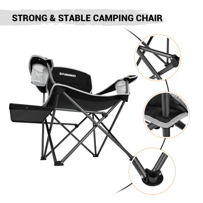 FUNDANGO 9C2215 USVC Camping Chair, Oversized, Black-2