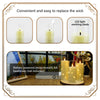 Nimiko Flickering Flameless LED Candles,Battery Operated Candles 5 Pcs with Embedded Star String,Acrylic LED Pillar Candles with Remote,Suitable for Home Decoration to Create an Atmosphere（Ivory）