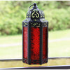 Mid Size Table/hanging Red Hexagon Moroccan Candle Lantern Holders