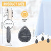 12 Pieces Tablecloth Weights Tablecloth Pendant Teardrop Shape Table Cover Weights Stone Table Weights Hangers with Metal Clip for Tablecloth Decoration Family Dinner Outdoor Picnic (Dark Gray)