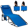 KingCamp Chaise Camping Lounge Chair Outdoor, 1-Pack, Blue