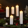 CozierGlow Wax Flameless Votive Candles Flickering with Remote Timer, 3D Moving Flame Battery Candles Up to 400 Hours, D2 x H5, 6, 7,8,9 Inches, Remote Included (White).