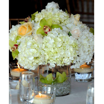 WGV Cylinder Vase Bulk, Diameter 5", Height 5", Clear Glass Floral Planter Container, Floating Candle Holder for Wedding Party Event Home Office Decor, 12 Pieces