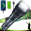 Rechargeable Flashlights1500000 High Lumens, Super Bright LED Flashlight,Tactical Powerful Waterproof Handheld Flashlights-Zoomable 6 Modes-24 H Runtime-Output for Emergencies Camping