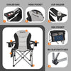 KingCamp KC2008_Black/MediumGrey-US Camping Chair, Oversized, Black&MediumGrey(Set of 2)