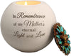 Pavilion Gift Company 19091 Mother's Love Terra Cotta Candle Holder, 4-Inch, White