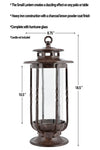 H Potter Outdoor Candle Lantern Decorative Hurricane Holder Patio Deck Indoor