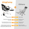 KingCamp Hammock Camping Chair, Aluminum Alloy Adjustable Back Swing Chair, Folding Rocking Chair with Removable Footrest Pillow Cup Holder for Outdoor Beach Lawn