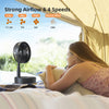 zoolb 7200mAh Battery Operated Fan, Portable Foldaway Fan, Oscillating Fan with Remote Control, Height Adjustment Standing Fan, 4 Speeds USB Desk Fan for Travel, Camping, RV, Desk, Home, Outdoor