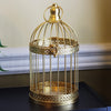 Birdcage Decor Candle Holder Lantern Decorative Table Centerpieces, Gold, Large, Set of 12