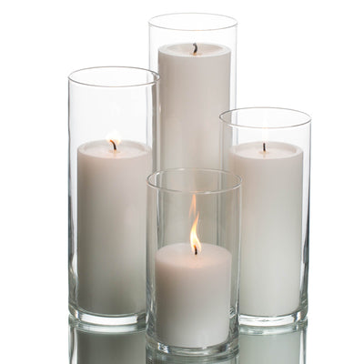 Richland Eastland Cylinder Pillar Holder Pillar Candles White Set of 48