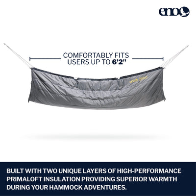 ENO, Vulcan UnderQuilt - Protective and Warm Hammock Underquilt with Synthetic Insulation - for Camping, Hiking, Backpacking, Festival, Travel, or The Beach - Storm