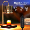 Yuichoy Candle Warmer Lamp with Timer, Dimmable Electric Candle Wamer Adjustable Height, Glass Candle Melter Lamp for Jar Candle, Black