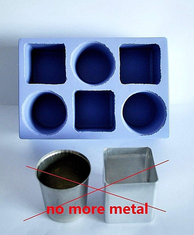 silicone VOTIVE Candle Mold 6 cavities super easy release homemade