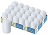 HYOOLA White Pillar Candles 2-inch x 4-inch - 24 Pack Unscented Bulk Pillar Candles - European Made