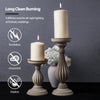 2.8x4 Unscented Pillar Candles,6 Pack Dripless Pillar Candle Set,Smokeless Hand Poured Pillar Candles Bulk, Long Lasting Burning Pillar Candles for Room Decoration Prayer Wedding Party（Ivory