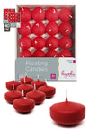 HYOOLA Premium Red Floating Candles 1.75 Inch - 3 Hour - 40 Pack - European Made