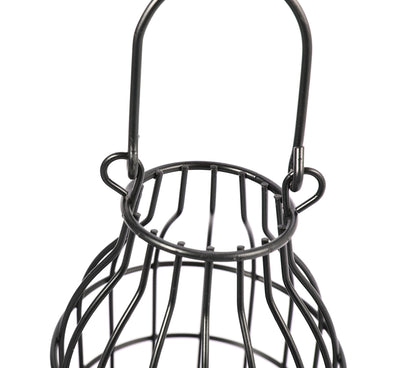 Wire Metal Cloche Set of 2, Decorative Candle Holder Cage Lanterns for Table and Farmhouse Decor
