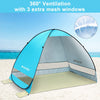 G4Free Large Pop up Beach Tent for 3-4 Person, UPF 50+ Automatic Sun Shelter Canopy Portable Outdoor Cabana Sun Umbrella