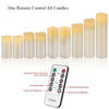 Vinkor Flameless Candles Battery Operated Candles 4" 5" 6" 7" 8" 9" Set of 9 Ivory Real Wax Pillar LED Candles with 10-Key Remote and Cycling 24 Hours Timer