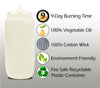 9 Day White Prayer Candles, 10 Pack - 7" Tall Pillar Candles for Religious, Memorial, Party Decor, Vigil and Emergency Use - Vegetable Oil Wax in Plastic Jar Container - by Hyoola