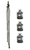 Metal Candle Lanterns with Stand - Three-tier Lantern Stand for Yard Product SKU: CL221880