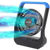 Battery Operated Fan, Camping Fan Battery Powered, Super Long Lasting, Portable D-Cell Battery Powered Desk Fan with Timer, 3 Speeds, Quiet, 180° Rotation, for Office,Bedroom,Outdoor, 5'', Blue