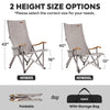 ICECO Hi1600 Folding Camping Chairs for Outside, High-Back Heavy Duty Camping Chair for Adults, Portable Chairs with Shoulder Strap for Outside, Patio, Living Room, 600 LBS, 10 Year Warranty