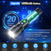 Flashlights 20000 High Lumens Rechargeable - 1500 Meters Long Beam Super Bright LED Flash Light with Power Display & IPX5 Waterproof for Camping, 20H Runtime,5 Modes,Zoomable Handheld Flashlight