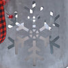 Mark Feldstein & Associates Snowflake Silver Tone 7 x 5 Galvanized Iron Holiday LED Pillar Candle Lantern