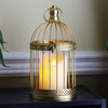 Birdcage Decor Candle Holder Lantern Decorative Table Centerpieces, Gold, Large, Set of 12