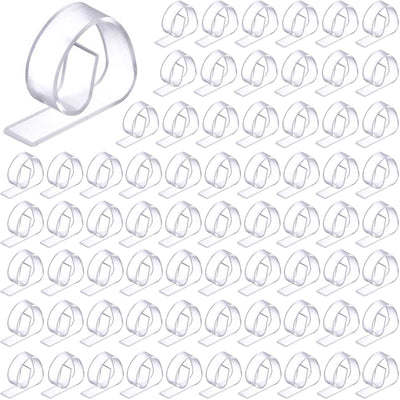 Eccliy 150 Pieces Clear Table Cloth Holder Clips Plastic Tablecloth Clips Outdoor Picnic Table Clips Transparent Table Cover Clips Tablecloth Cover Clamps for Valentine's Day Home Wedding Party