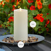 Luminara Outdoor Moving Flame 3.75" Pillar Flameless LED Candle, IPX4, Remote Ready, Plastic, Ivory (9-inch)