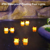 Floating Solar Pool Lights, LED Glow Pool Ball Lights IP68 Waterproof Bathtub Night Lights, 3 Modes Light up Pool Balls Lights with Flickering Flame, Flameless Tea Lights for Spa,Bath,Lawn,Party-4pcs