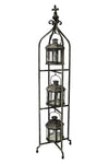 Metal Candle Lanterns with Stand - Three-tier Lantern Stand for Yard Product SKU: CL221880