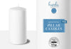 HYOOLA White Pillar Candles 2-inch x 4-inch - 24 Pack Unscented Bulk Pillar Candles - European Made