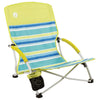 Coleman Utopia Breeze Beach Chair, Lightweight & Folding Beach Chair with Cup Holder, Seatback Pocket, & Relaxed Design; 21-inch Seat Supports up to 250lbs