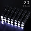 Hortsun 20 Pcs Mini Pen Light Flashlights Pocket Flashlights Pen with Clip Small LED Handheld Slim Torches for Christmas Gift Without Battery(Black, 3.54 Inch)