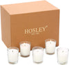 Hosley 240 Pack Ivory Unscented Clear Glass Filled Votive Candles. Hand Poured Wax Candle Ideal Gifts for Aromatherapy Spa Weddings Birthdays Holidays Party (Warm White)