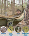 Sunyear Hammock Camping with Rain Fly Tarp and Net, Portable Camping Hammock Double Tree Hammock Outdoor Indoor Backpacking Travel & Survival, 2 Tree Straps,100% Waterproof