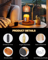 Kadrama Candle Warmer Lamp, Electric Candle Warmer with Timer, Mothers Day Gifts for Mom, Dimmable Candle Lamp Warmer with 3 Bulbs Height Adjustable Wax Melt Warmer for Bedroom Home Decor, Amber Gold