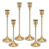 Dianjingjumei Candle Holder Gold Candlestick Holder - Taper Candle Holders Brass Candlestick Holders Set of 6 Fireplace Decor Candelabra Table Décor Pillar Candle Holder for Wedding