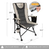 REALEAD Adjustable Oversized Folding Chair High Back Camp Chair Beach Chair Heavy Duty Portable Camping and Lounge Travel Outdoor Seat with Cup Holder,Heavy Duty Supports 400 lbs