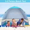 G4Free Large Pop up Beach Tent for 3-4 Person, UPF 50+ Automatic Sun Shelter Canopy Portable Outdoor Cabana Sun Umbrella