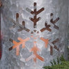 Mark Feldstein & Associates Snowflake Silver Tone 7 x 5 Galvanized Iron Holiday LED Pillar Candle Lantern