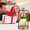 Candle Warmer Lamp with Timer, Electric Candle Warmer Wax Melts Dimmable Lamp Home Decor Compatible with Small & Large Candle Gift for Mom, 2 Bulbs Included (Bronze)