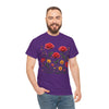Wildflowers and Red Roses, Graphic T-Shirts for Women, Floral Shirt, Womens Short Sleeve, Ladies Graphic Tees #5034TTS