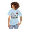 Wildflowers and a Red Rose, Graphic T-Shirts for Women, Floral Shirt, Womens Short Sleeve, Ladies Graphic Tees #5008TTS